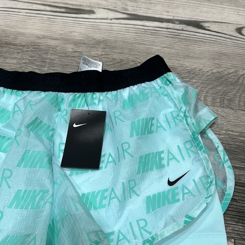 Nike Air Womens 2-in-1 Running Shorts CT7366-336 Mint Green Medium - Picture 5 of 6